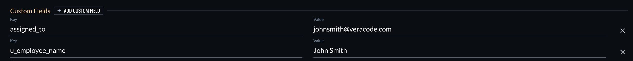 ServiceNow custom fields