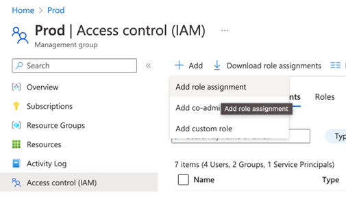 Add role assignment