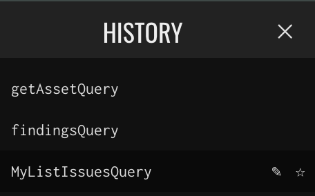 API History tab