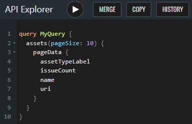 API Explorer query
