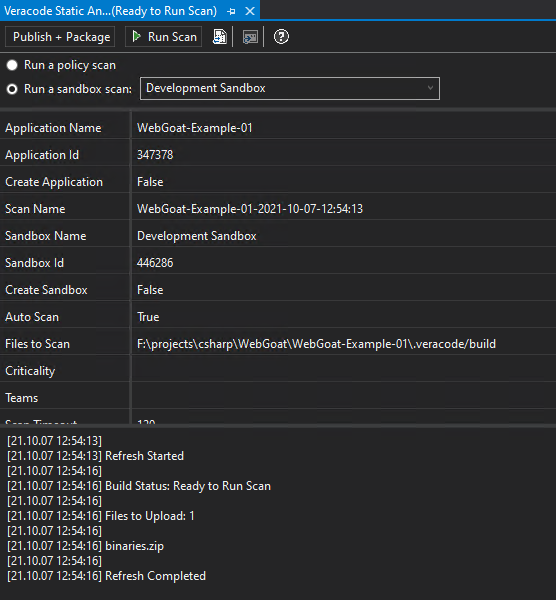 Custom Workflow Tool Window in Veracode Static for Visual Studio | Veracode  Docs