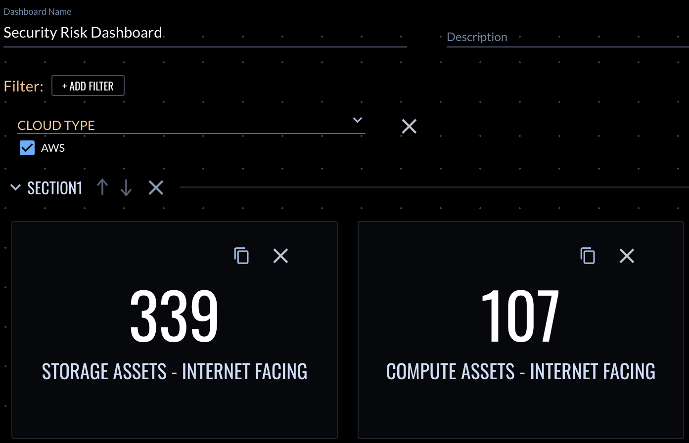 Dashboard filter