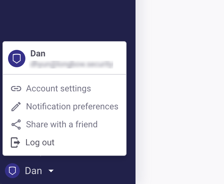 Account settings