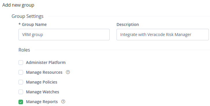 JFrog create group